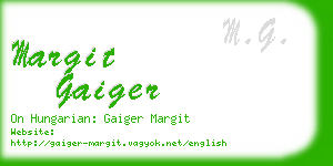 margit gaiger business card